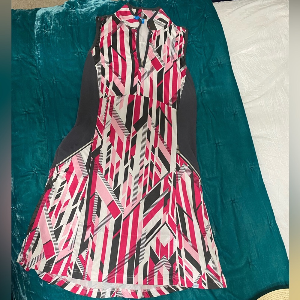 GG Blue women’s sleeveless golf dress. Medium